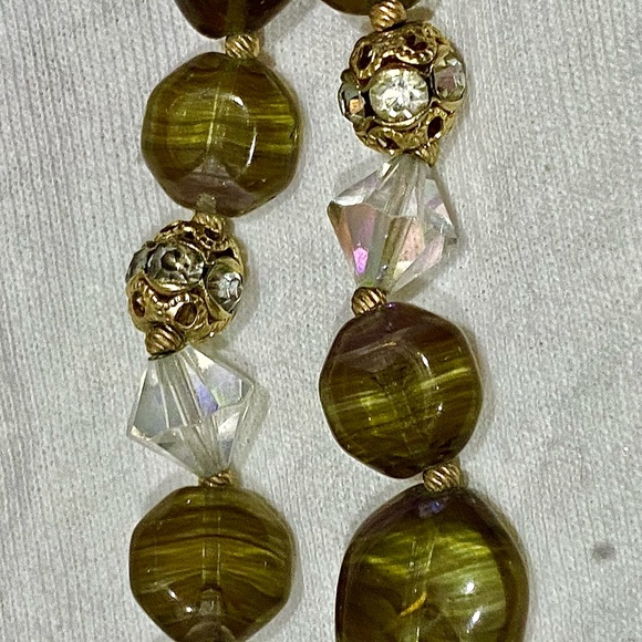 Vintage MURANO Swirl Antique 1940s Blown Glass Necklace - Picture 2 of 8